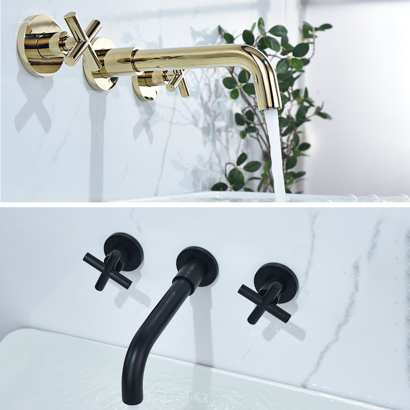 Traditioal Brass Roman Tub Faucet with 2 Cross Handles Tub Faucet