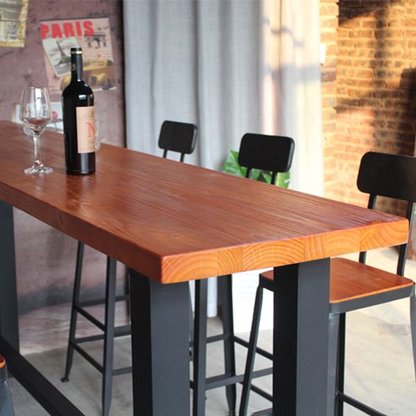 Industrial Solid Wood Counter Height Set 1/7/11 Pieces Indoor Footrest Counter Set