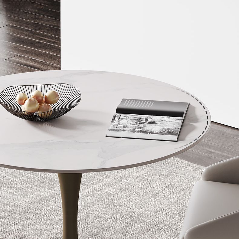 Round Dining Table Traditional Luxury Dining Table with Tulip Base