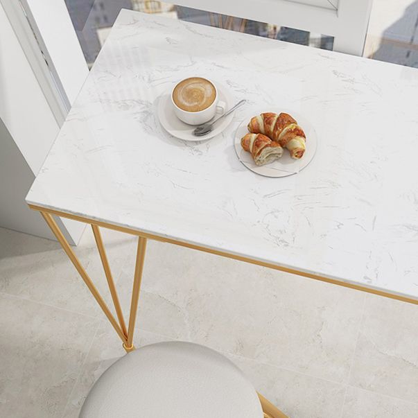 Modern Rectangle Legs Bistro Bar Desk Cafe Counter Height Table(only table)