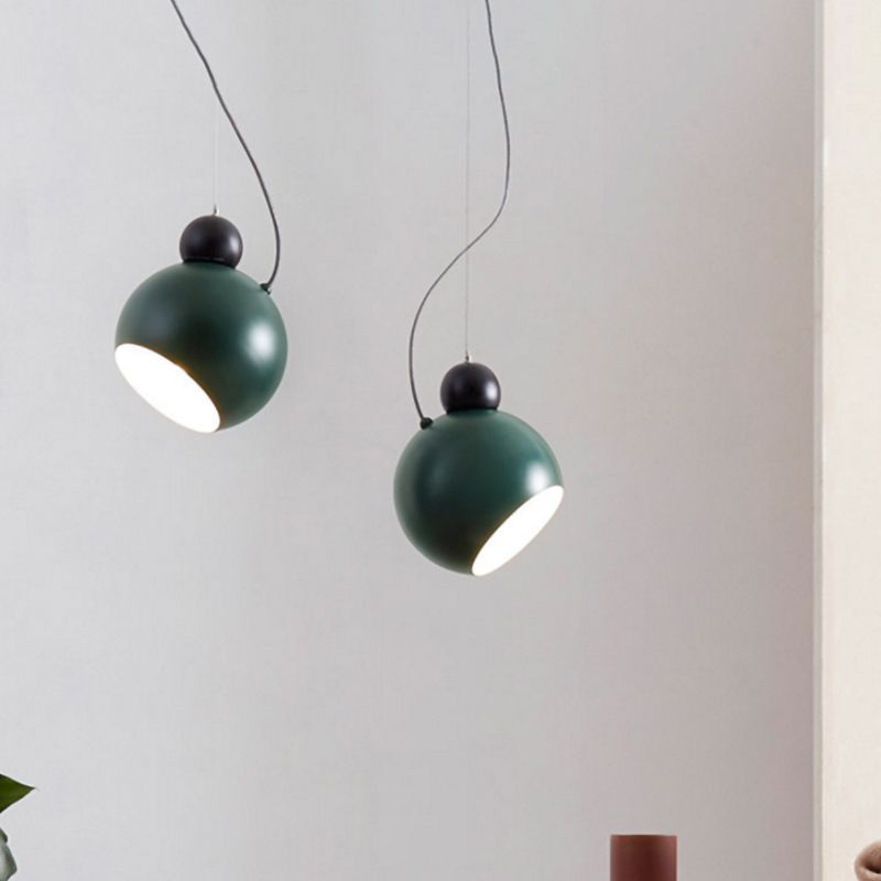 Lámpara colgante colgada con estilas con estilo nórdico 1 Luz de la sala de estar de la sala de estar en verde/blanco