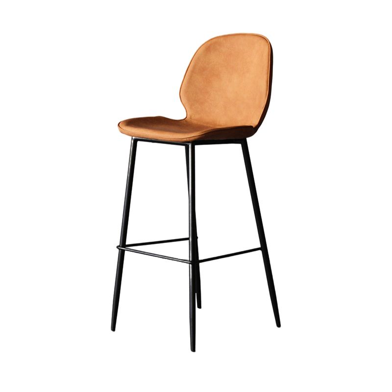 Industrial Style Metal Bar-stool Leather Counter Bar Stool for Kitchen Bar