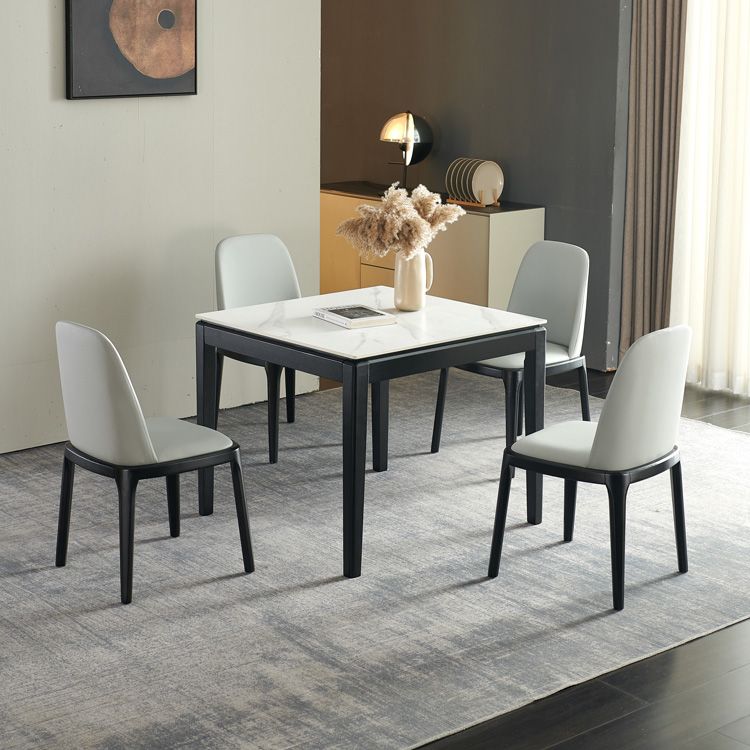Industriële vierkante witte tafel gesinterde stenen standaard eettafel voor keuken