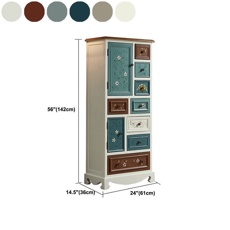 Coastal Storage Chest Dresser Solid Wood Dresser with 7/8/10/12 Drawers