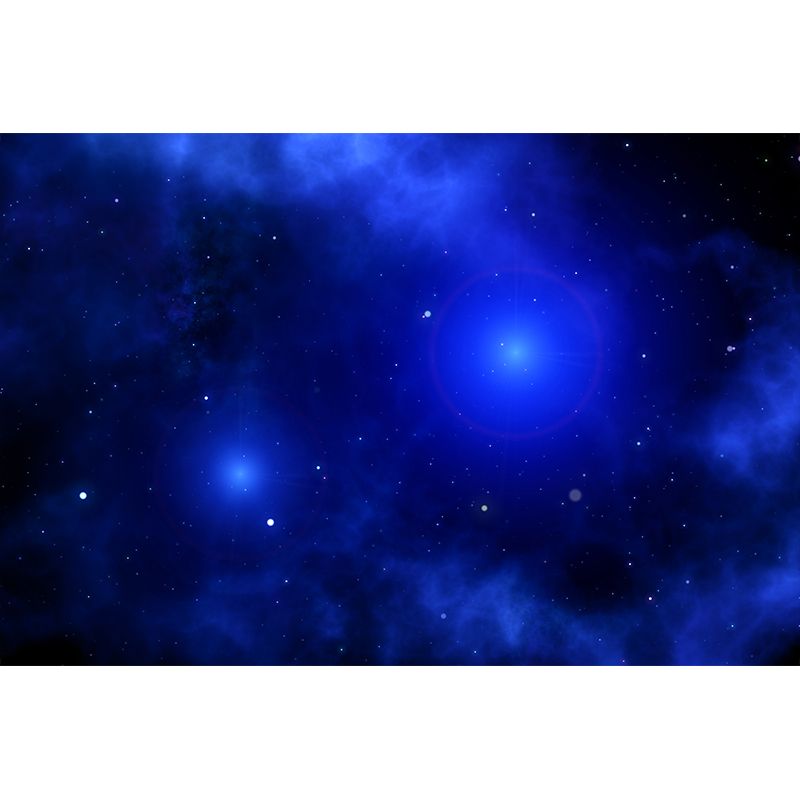 Starry Night Scenery Mural Wallpaper for Sitting Room, Custom Size Available