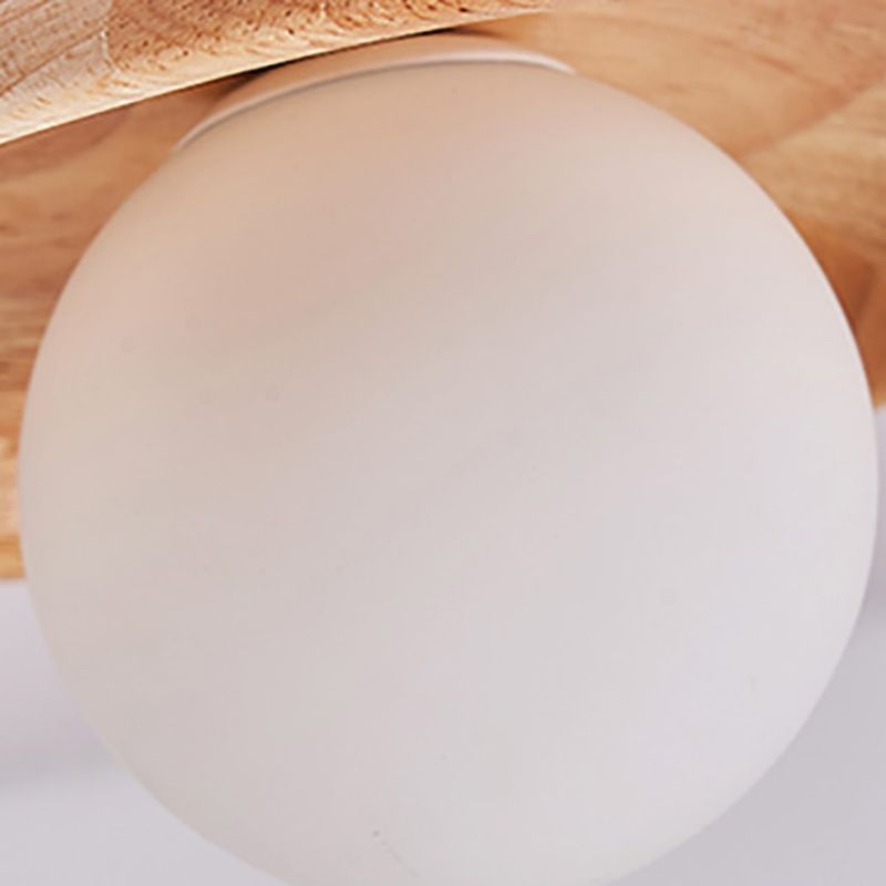 Shaded Ceiling Mounted Fixture Modern Style Beige Ceiling Light Fixture