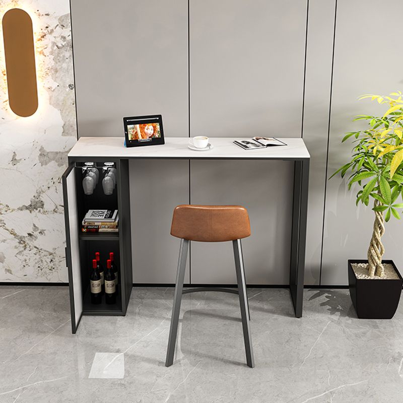 Glam Metal Bar Stools Faux Leather Barstools with Black Legs