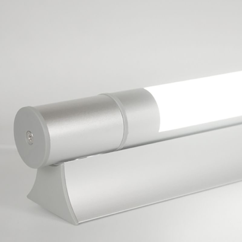 Modern Silver Mirror Front Light LED Vanity Light with Plastic Shade for Bathroom