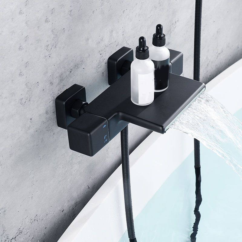 Modern Wall Mounted Faucet Handheld Shower Head Waterfall Faucet