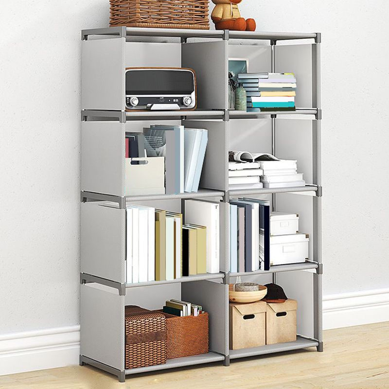 Modern Fabrics Bookcase, Geometric Bookshelf for Living Room