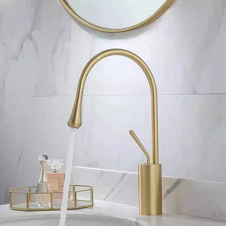Glam Style Faucet Single Lever Handle Vessel Sink Faucet for Bathroom