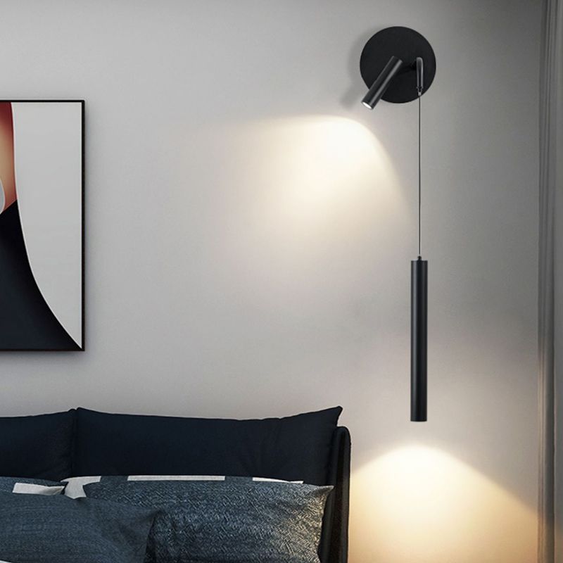 Modernism Wall Sconce Metal Wall Light Fixture in Black for Bedroom