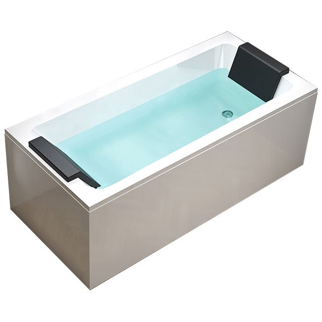 Modern Back to Wall Bathtub Stand Alone Acrylic Soaking White Bath