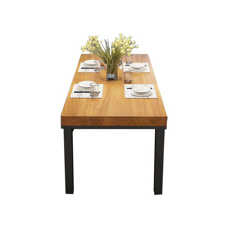 Modern 1/5 Pieces Dining Set Rectangle Wood Dining Table for Fast Food Restaurant