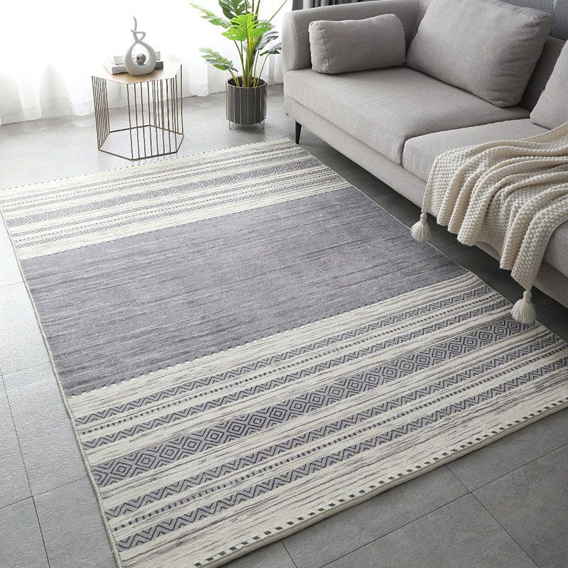Brown Modern Area Rug Polyester Graphic Indoor Rug Stain Resistant Rug for Home Decor