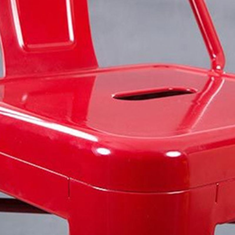 Industrial Style Iron Counter Stool Cafe Bar Stool with Metal Seat