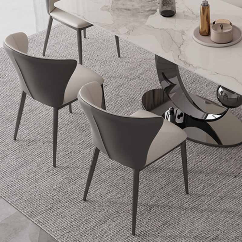 Upholstered Dining Side Chair Wingback Armless Dining Room  Chair