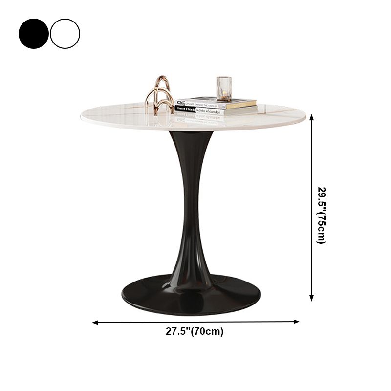 Traditional Luxury Style Dining Table Round Sintered Stone Table for Dining Room