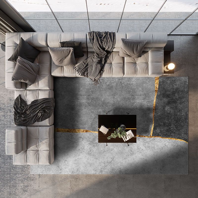 Simplicity Washable Carpet Modern Area Rug Polyester Stain Resistant Area Rug for Home Decor