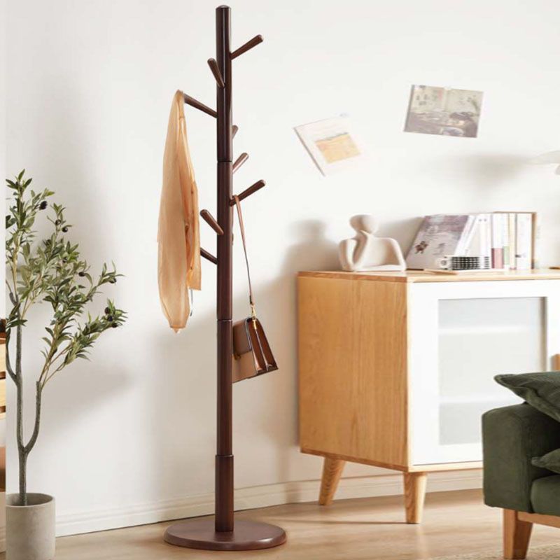 Modern Simple Hall Stand Wooden Free Standing Hall Stand with Hooks