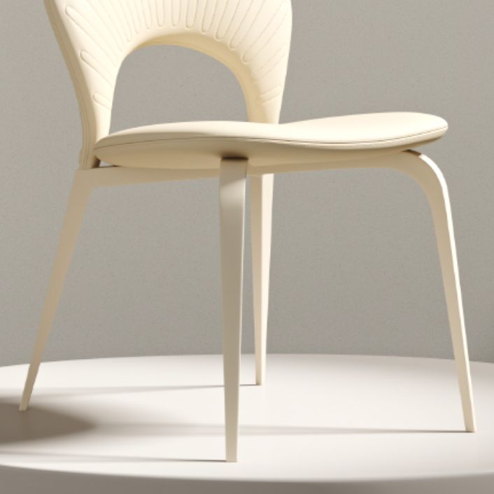 White Legs Contemporary Upholstered Dining Room Chair for Home