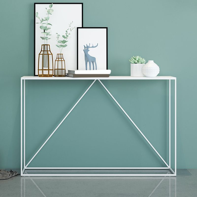 Contemporary Hall Metal Console Table Rectangle Frame Console Accent Table