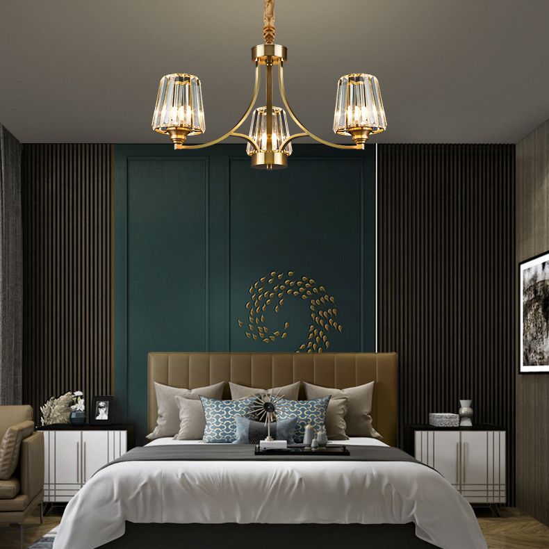 Postmodern Starburst Chandelier Pendant Light Glass Hanging Light Fixtures for Living Room