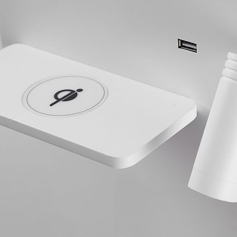 Lámparas de pared rectangulares de estilo contemporáneo metal 2 luces lectura de luz de pared