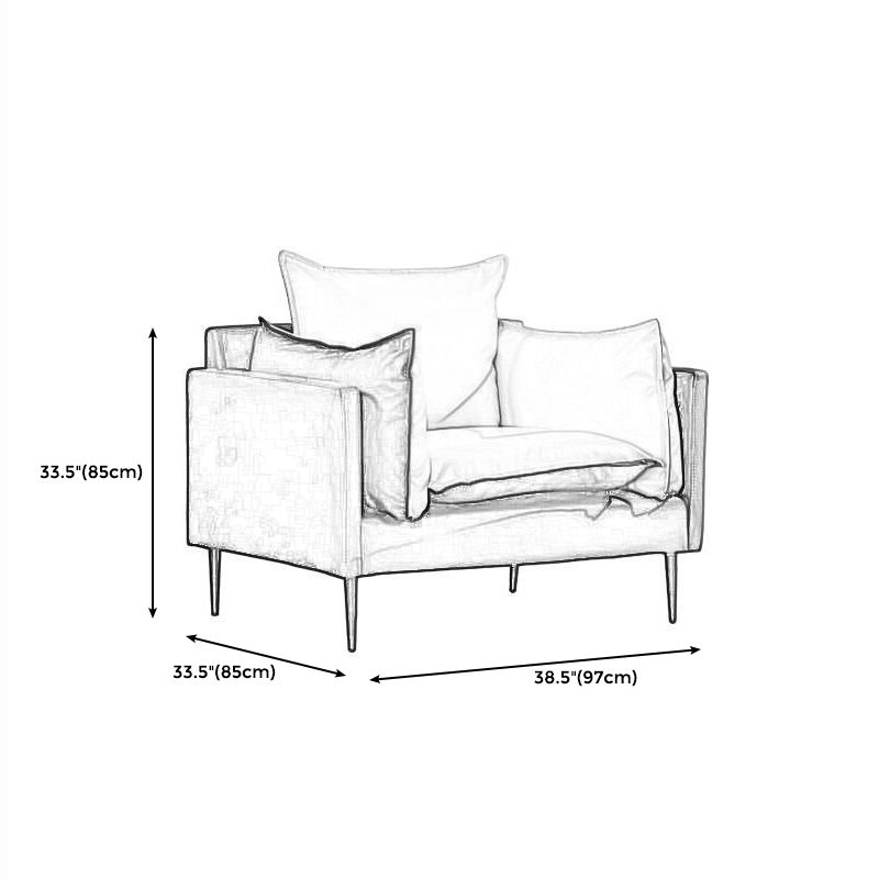 Moderner Stil quadratischer Armlehre Schwamm Kissen Kissen tragen resistente Napa -Ledersofa