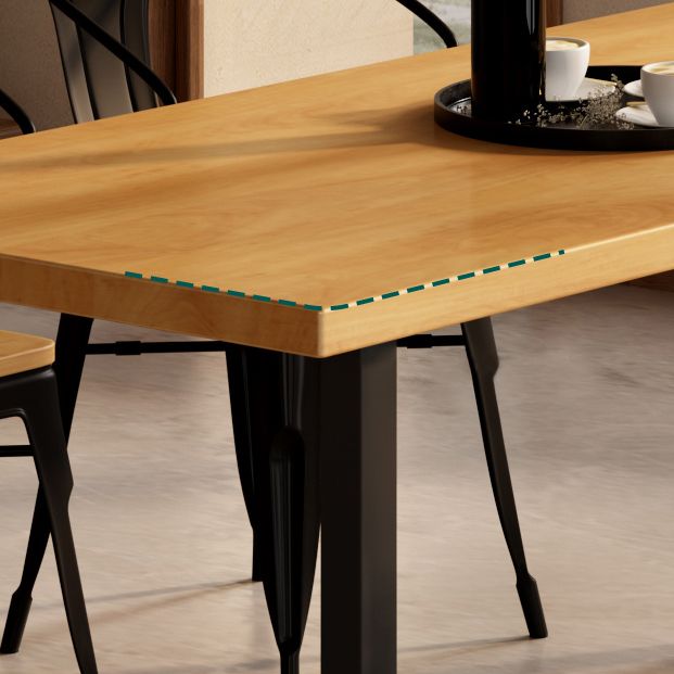 Industrial Solid Wood Dining Table Set 1/5 Pieces Dining Set for Kitchen