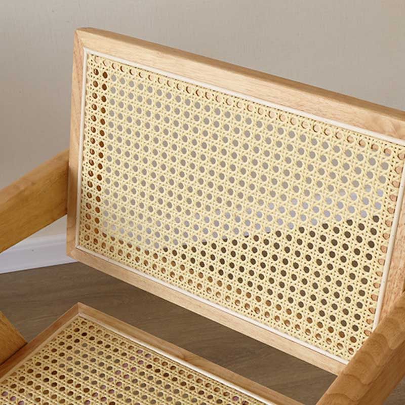 Chaise de salle à manger en bois massif ouvert contemporain