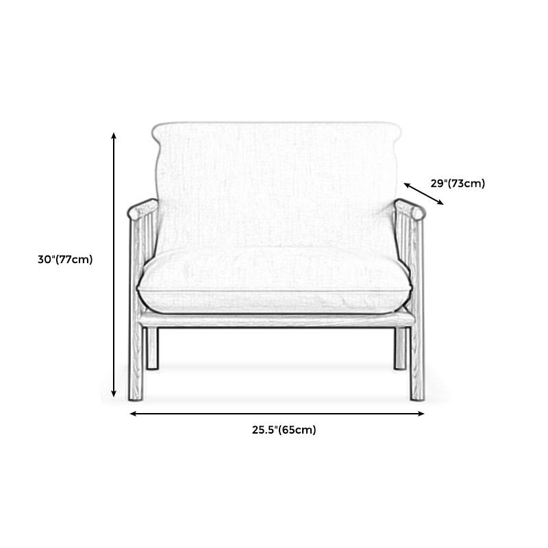 Modern Linen  Sofa 28.7"W Tight Back Sofa with Rolled Arm for Living Room