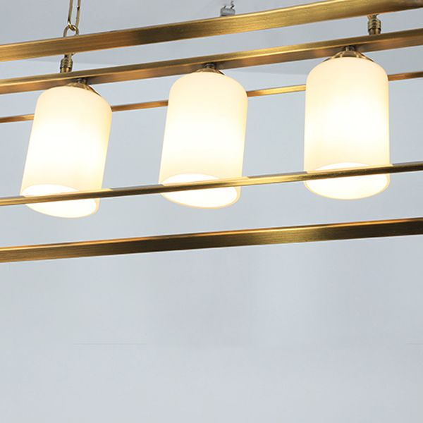 Éclairage d'îlot de cuisine industrielle Rectangle Metal Island Chandelier