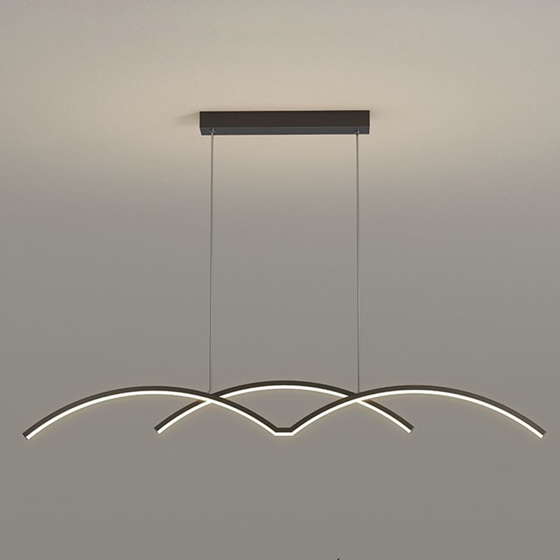 Linear Island Lights Modern Kitchen Island Lighting Metal 2 Light Island Pendant Lights