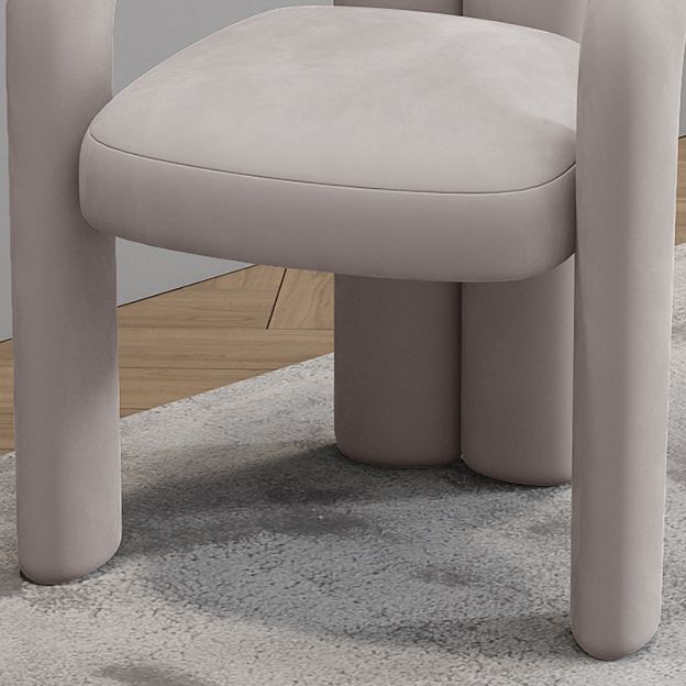 Matte Finish Open Dining Chair Designer Style Home Velvet Arm Chair
