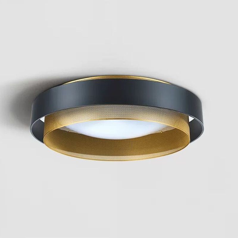 Nordic Circular Flush Mount Metal LED Ceiling Light Fixture for Living Room