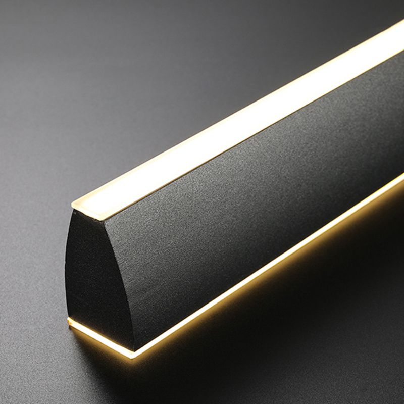 Modern Style Linear Shape Island Pendants Metal Pendant Lights in Black for Dining Room