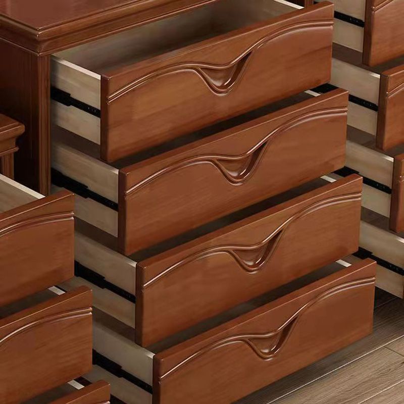 Brown 16.14" Wide Modern Accent Chest Wooden Chest with Drawers