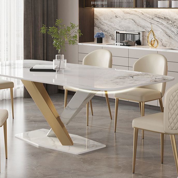 Nordic 1/2/5/6/7 Pieces Rectangle Dining Set Sintered Stone Top Dinette Table Set