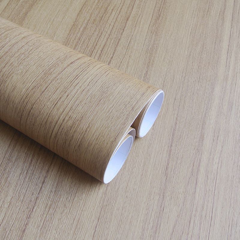 Faux Wood Wallpaper Roll Peel and Paste Industrial Living Room Wall Decor, 6.5 sq-ft