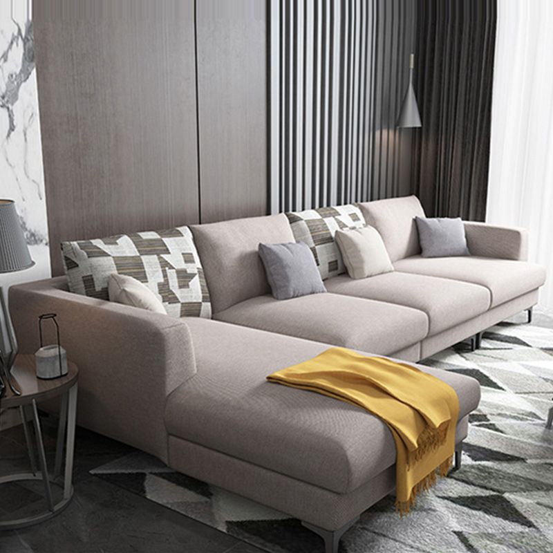 Scandinavian Fabric Living Room Seating Recessed Arm Pillows sofa