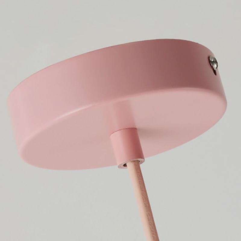 Pot Cover Shape Hanging Light Modern Style Metal 1 Light Hanging Lighting for Living Room