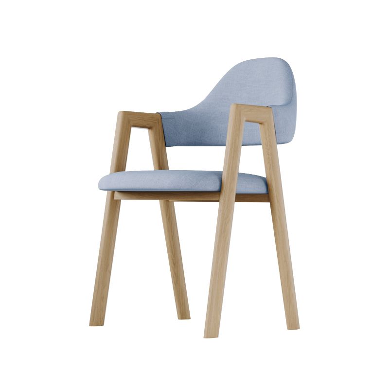 Chaise d'appoint de salle à manger en tissu nordique avec Base en métal, chaise d'appoint à dossier ouvert de 33 pouces de hauteur pour Restaurant