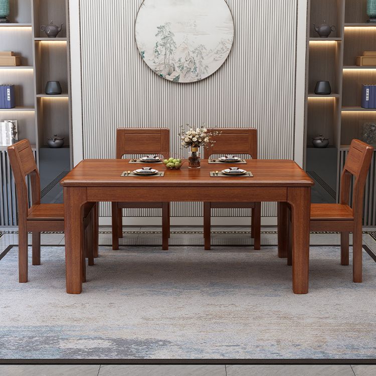 Solid Wood Mid-Century Modern Table Wood Top Table for Dining Room