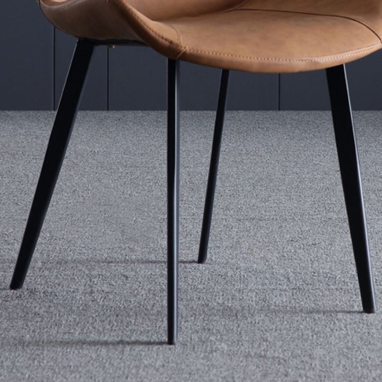 Industrial Upholstered Armless Chair Kitchen Parsons Side Chair