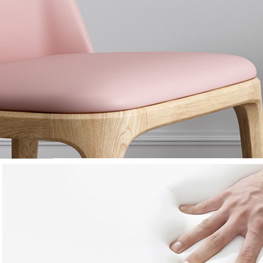 Sillas de comedor estilo moderno Sillas de cocina sin brazos con patas de madera
