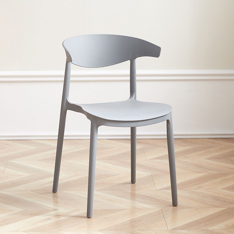 Dining Room Kitchen Dining Chair Open Back Plastic Side Chair