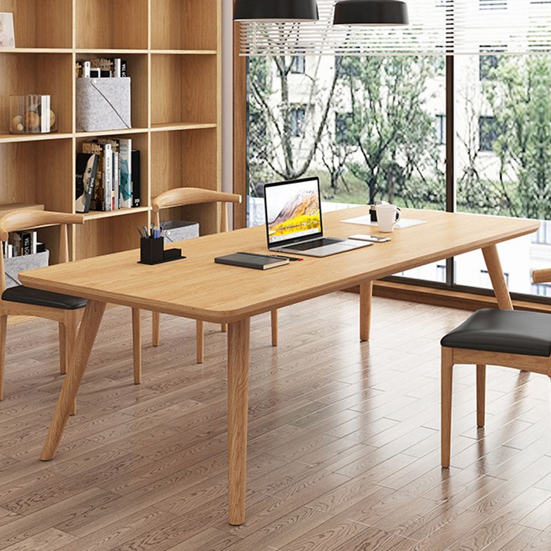 Contemporary Solid Wood Dining Table Natural Dining Table for Dining Room