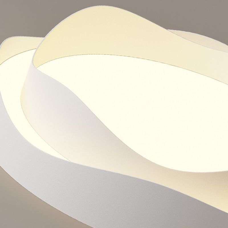 Modern Ceiling Light White LED Ceiling Mount Lamp with Acrylic Shade for Bedroom