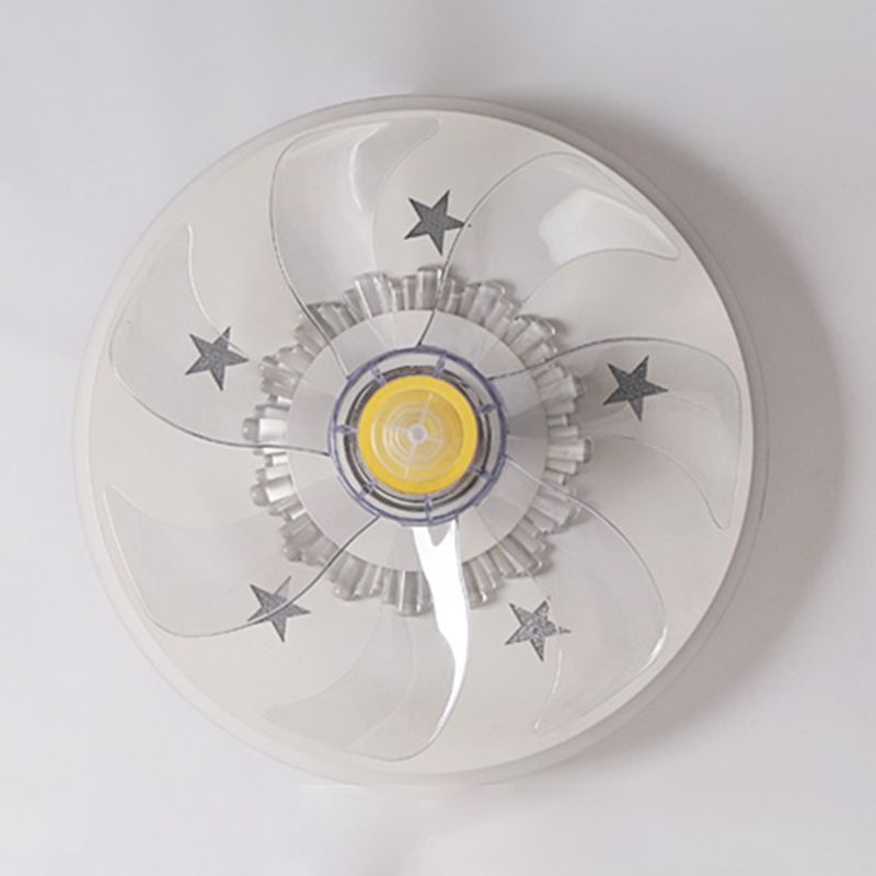 Weiße Stern Deckenlüftel Lampe Nordic LED Metal Semi Flush Mount Light für Schlafzimmer